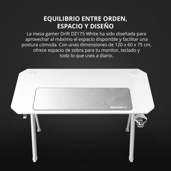 Mesa Gaming - Drift - DZ175 BLANCO - 2
