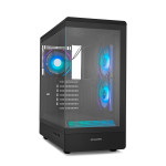 NOX HUMMER SIGNAL | ARGB FRAMELESS MID TOWER Black