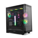 Semitorre NOX HUMMER ETHER  Cristal Curvo negro