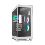 Semitorre NOX HUMMER ETHER  Cristal Curvo negro