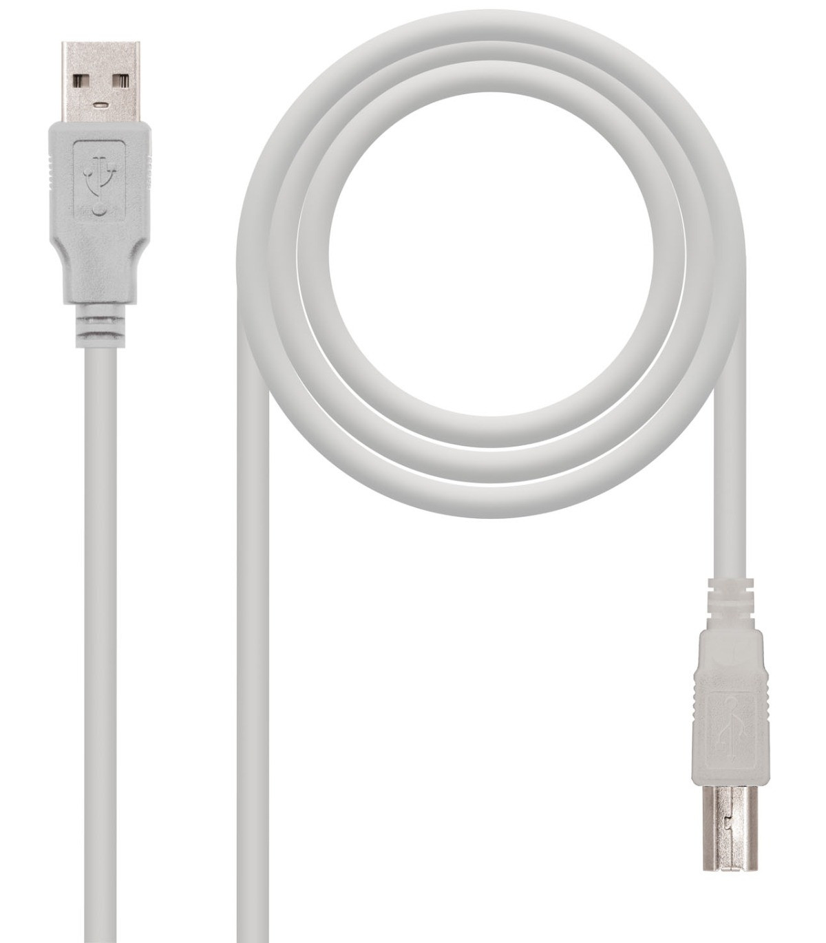 Cable USB 2.0 impresora, tipo A/Macho-B/Macho beige, 1.8 m Nanocable -  Versus Gamers