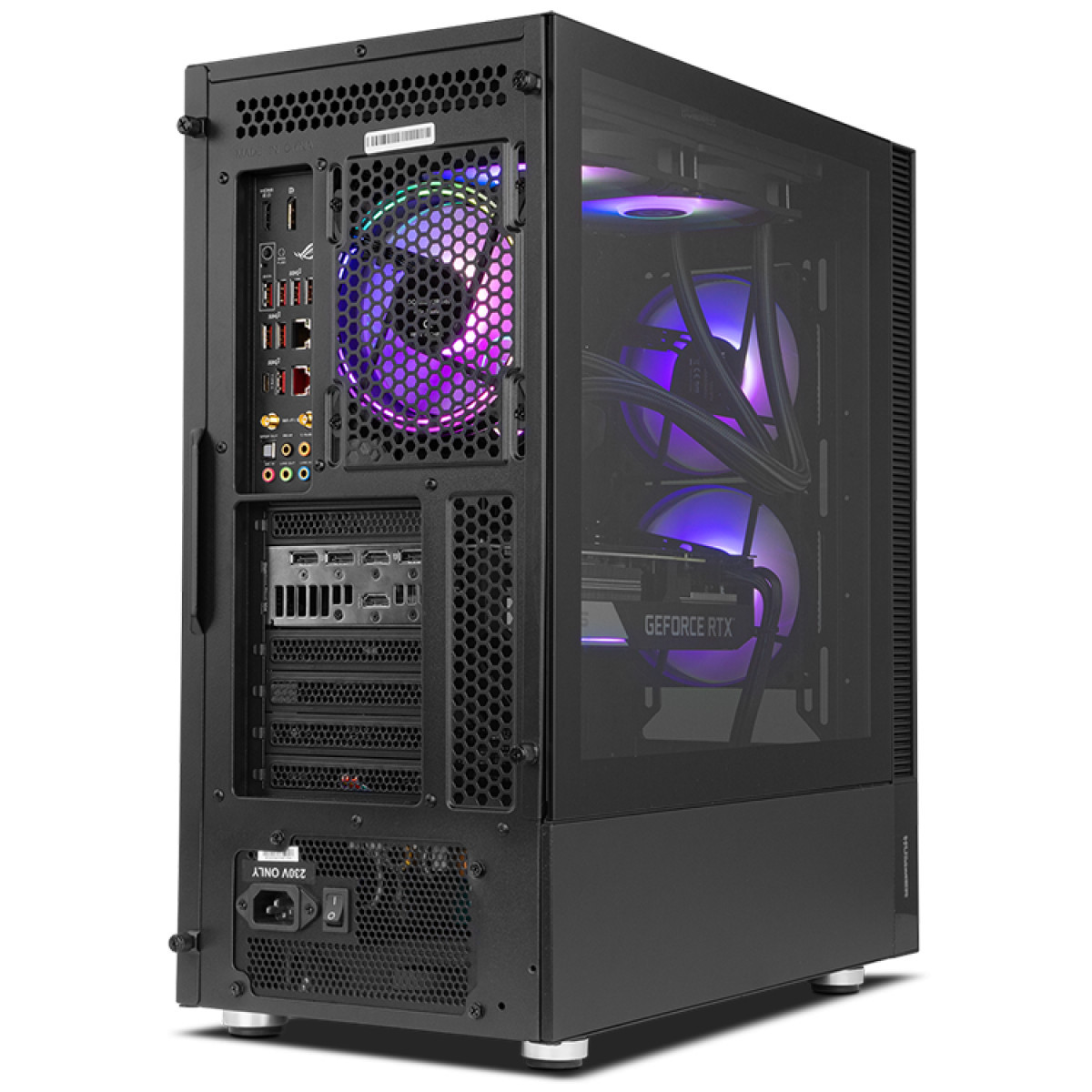 CAJA SEMITORRE/ATX NOX HUMMER NEMESIS S/FUENTE USB3.0 NEGRA ARGB C/VENTANA - miniatura 3