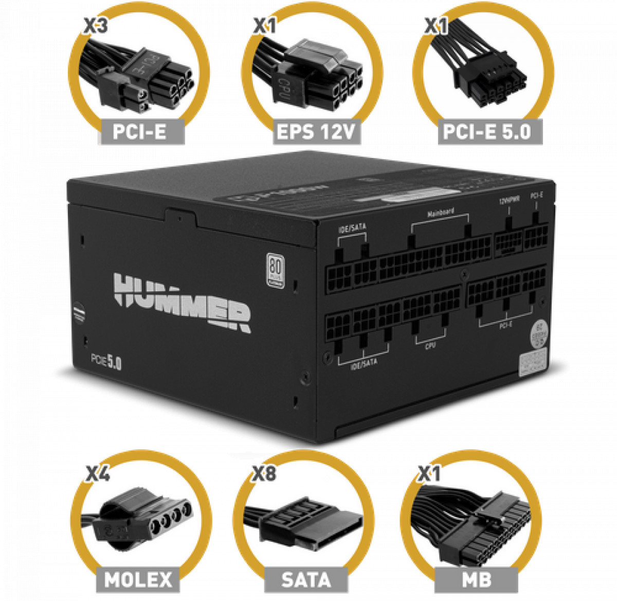 Fuente Alimentación Modular Nox Hummer P 1000W Platinum Edition ...