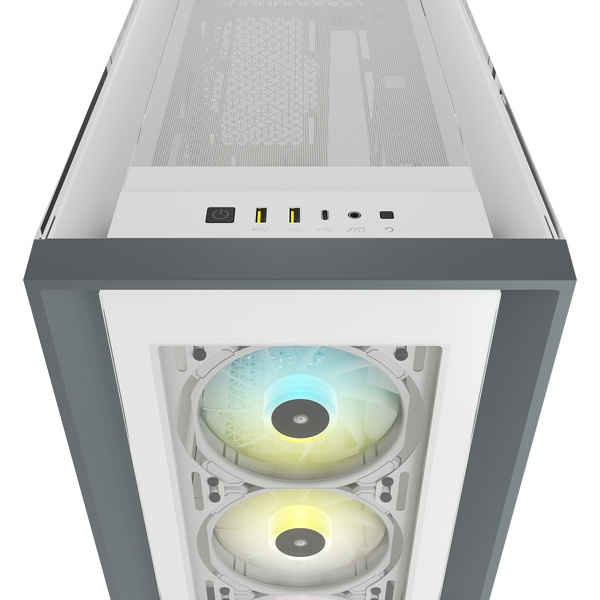 Corsair iCUE 5000X RGB Tempered Glass White Mid Tower