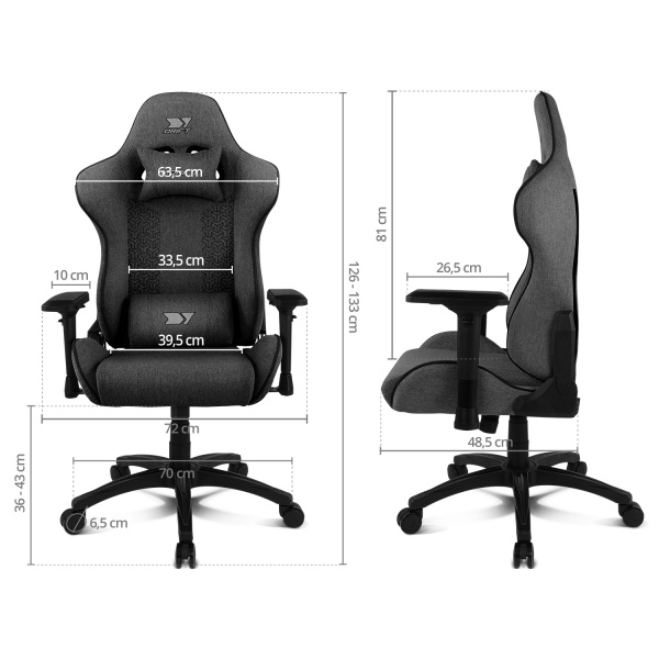 Sillas - Tela - Drift - DR190 Gris Oscuro - 18