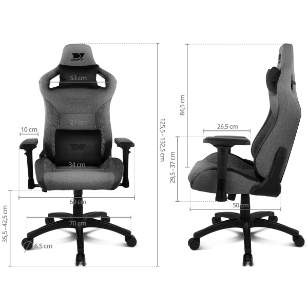 Sillas - tela - Drift - DR220 Gris Oscuro - 16