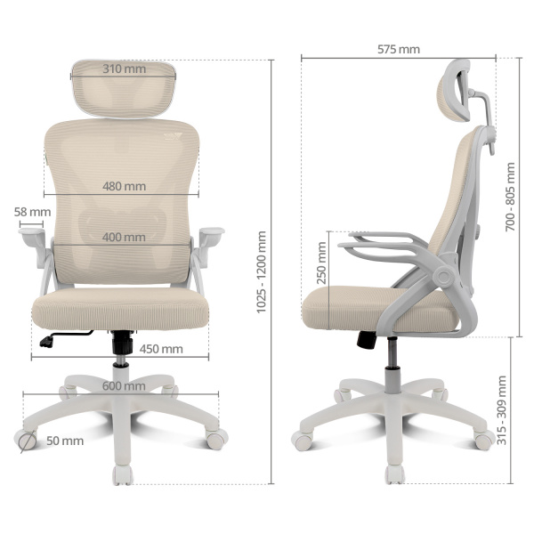 Gaming Chairs - Drift - DRAIR35 Beige - 7