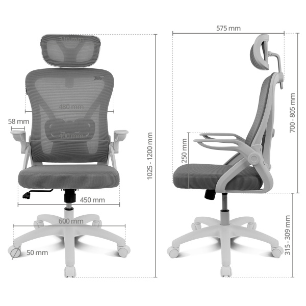 Sillas - Drift - DRAIR35 White / Gray - 7