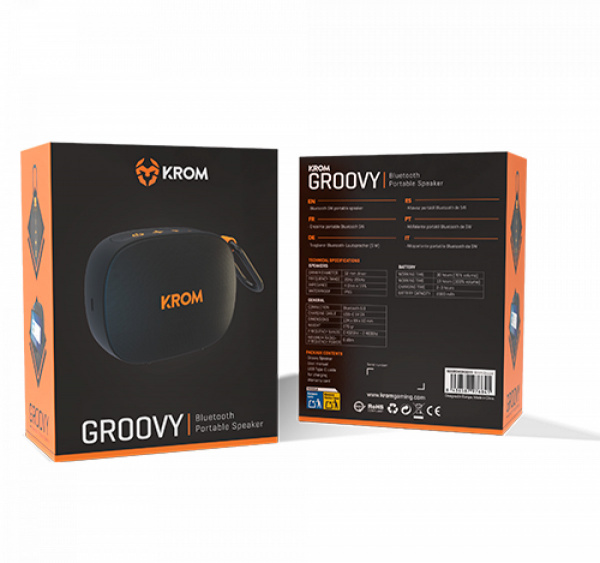 Altavoces - Altavoz portátil  / Bluetooth 6.0 - Krom - Groovy 5W - 13