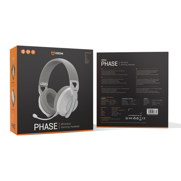 Auriculares - Wireless - Krom - Phase White - 11