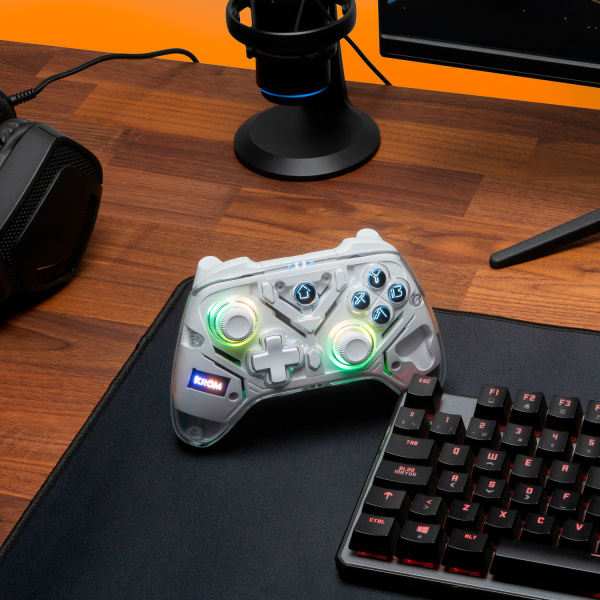 Gamepads - Krom - Gamepad gaming KROM Krystal RGB Wireless - 8