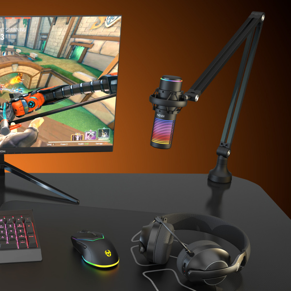 Micrófonos - micrófono streaming RGB - Krom - Kaze PRO - 1