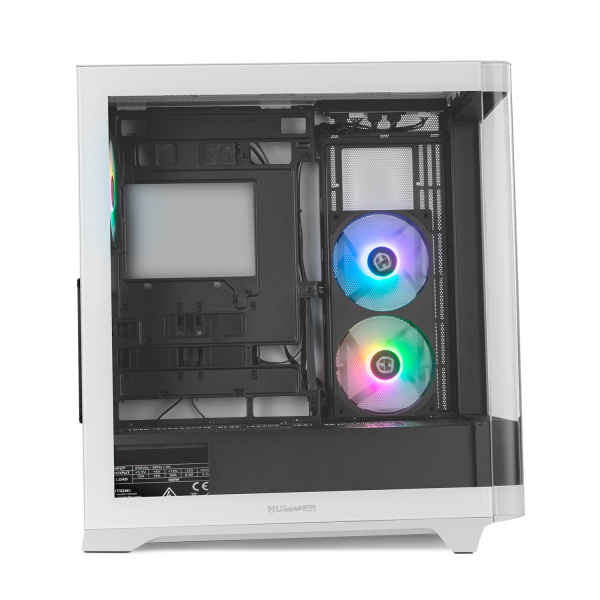 Cajas - Cristal Curvo - Nox - HUMMER ETHER - Black / White - 3