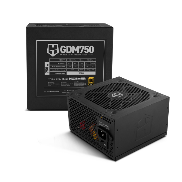 Fuentes - ATX3.1 - Nox - HUMMER GDM750W 80+GOLD - 2