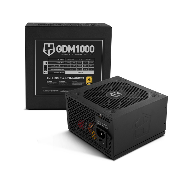 Fuentes - ATX 3.1 80+GOLD - Nox - HUMMER GDM 1000W - 1