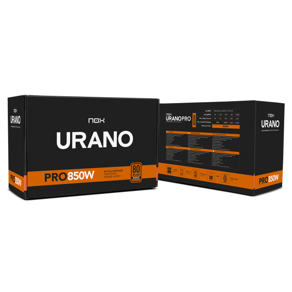 Fuentes - 80 PLUS Bronze - Nox - Urano PRO 850W Bronze - 10