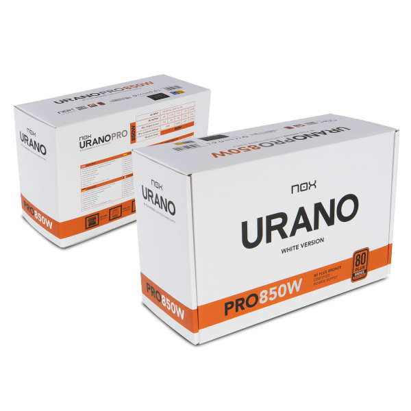 Fuentes - 80 PLUS Bronze - Nox - Urano PRO 850W Bronze Blanco - 10